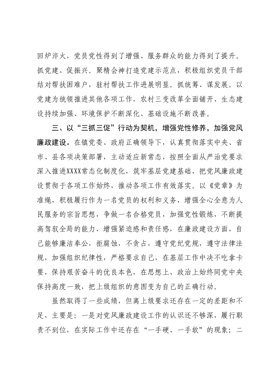 2023年度XXX镇党建办主任述职报告.docx，第3页预览