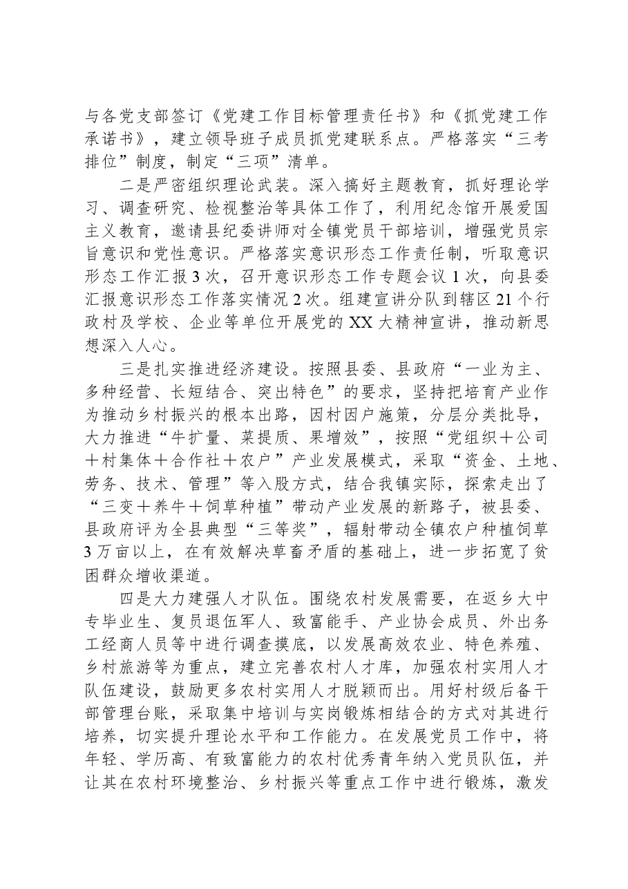 镇党委书记2023年述学述职述廉报告.docx,第2页预览