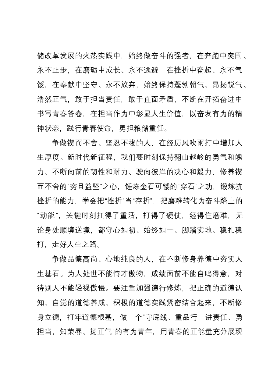 青年干部座谈发言：争做“六种人” 勇担新使命.docx，第2页预览