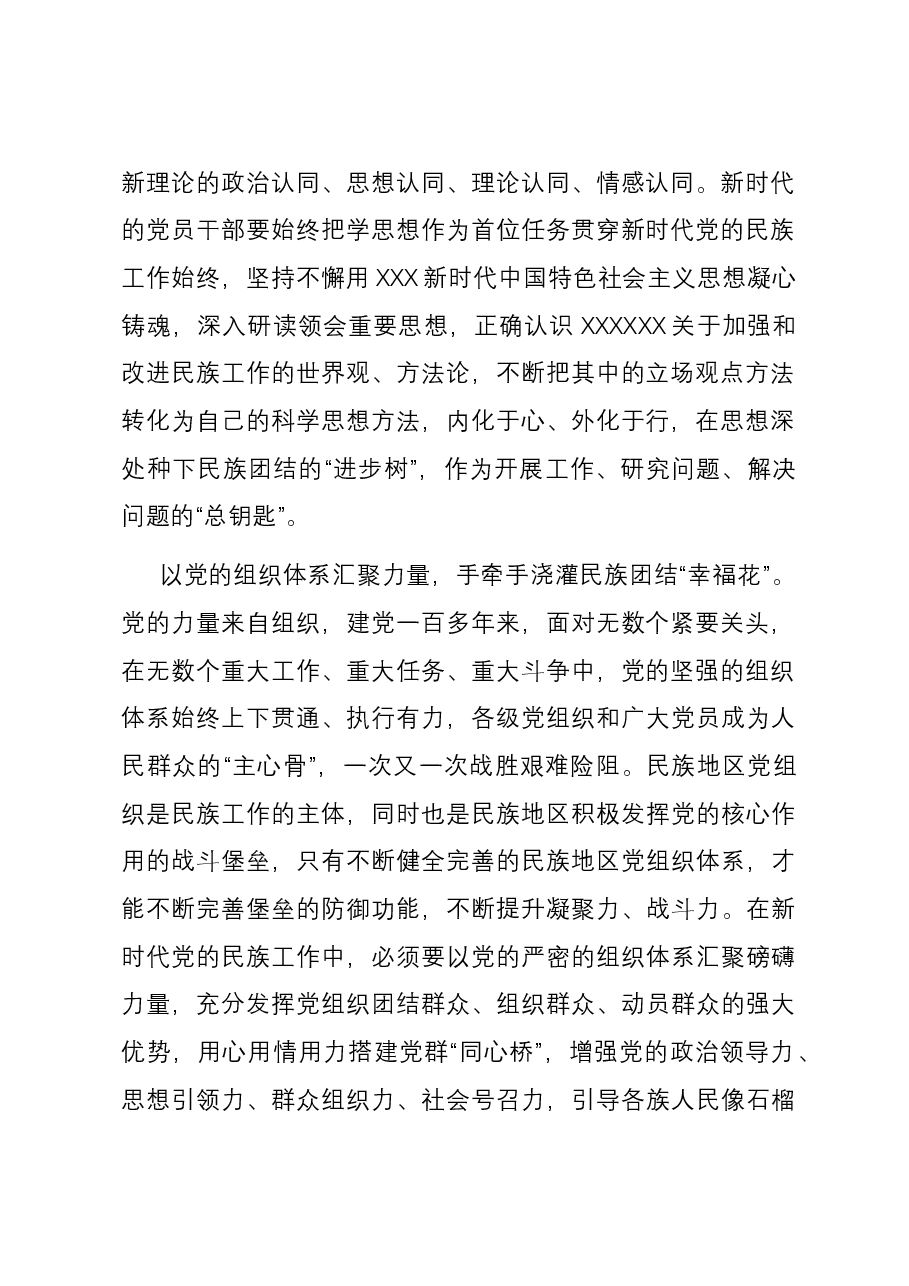 研讨发言:党建引领浇灌民族团结进步之花.docx,第2页预览