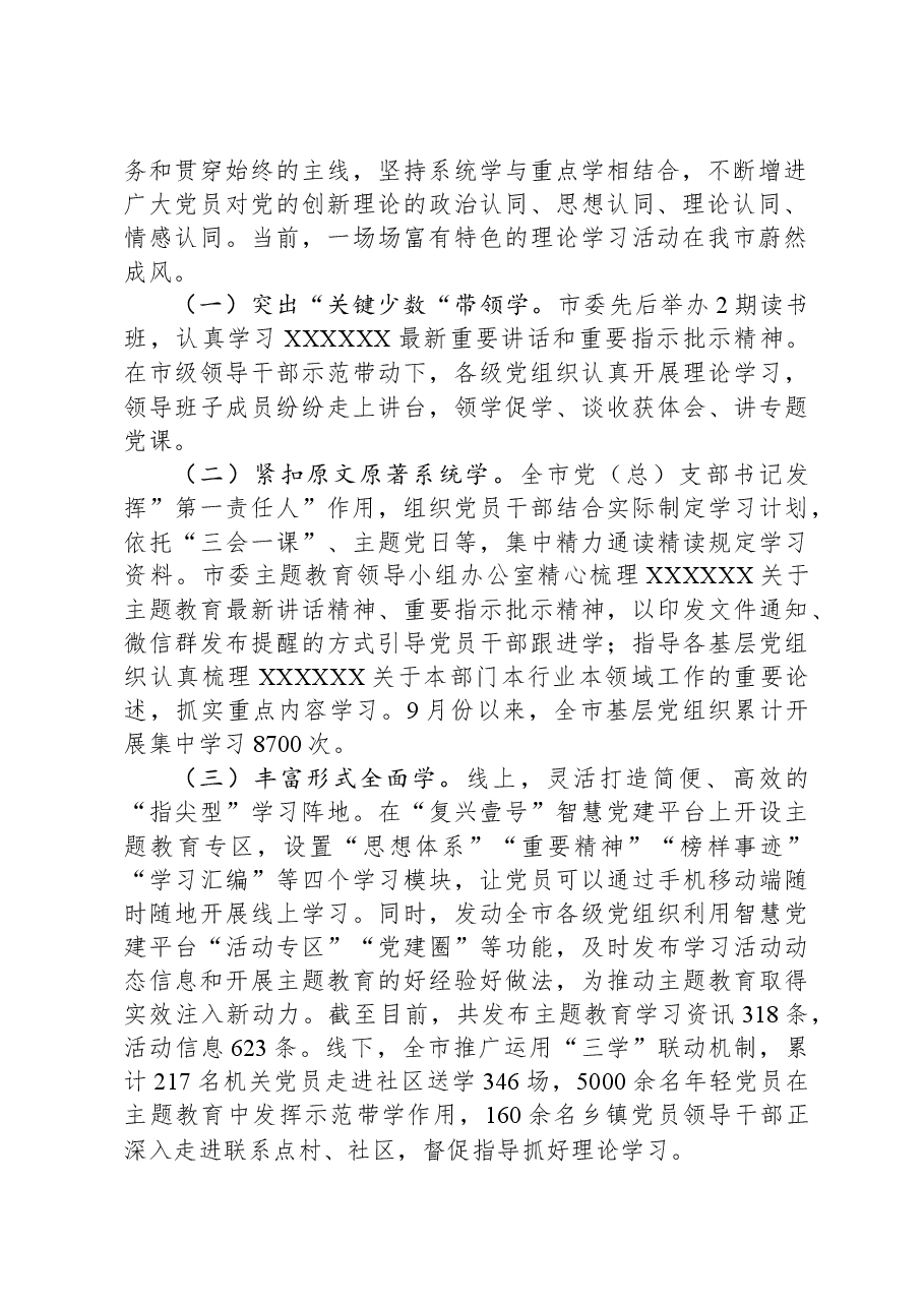 市委书记在第二批主题教育阶段性推进会上的汇报发言.docx,第2页预览