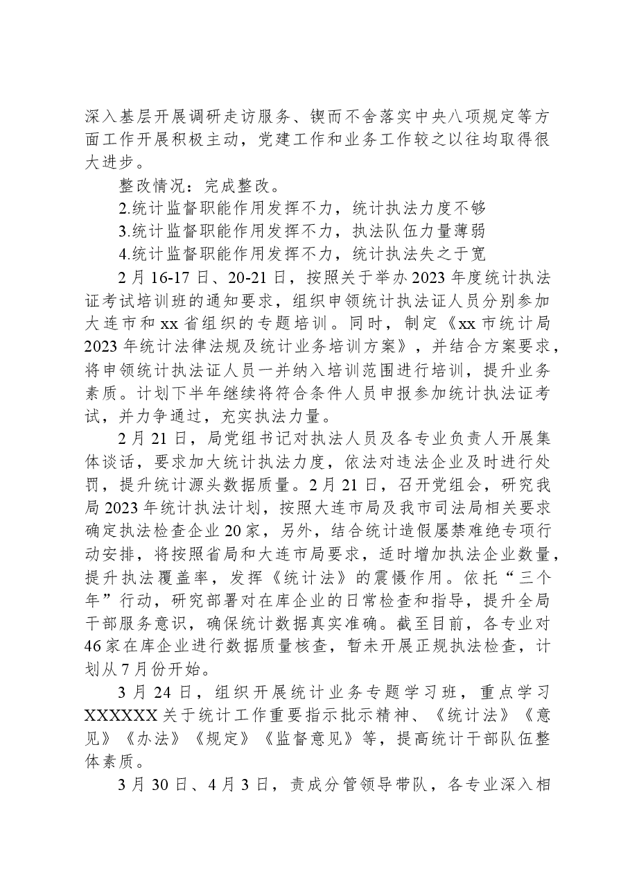 市统计局党组关于巡察整改情况报告.docx，第2页预览