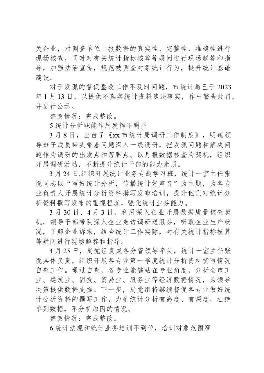 市统计局党组关于巡察整改情况报告.docx，第3页预览