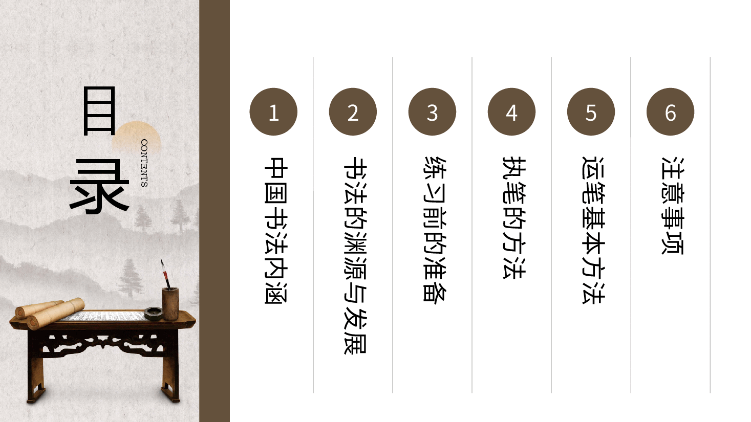 中国风传统毛笔书法培训PPT模板.pptx,第2页预览