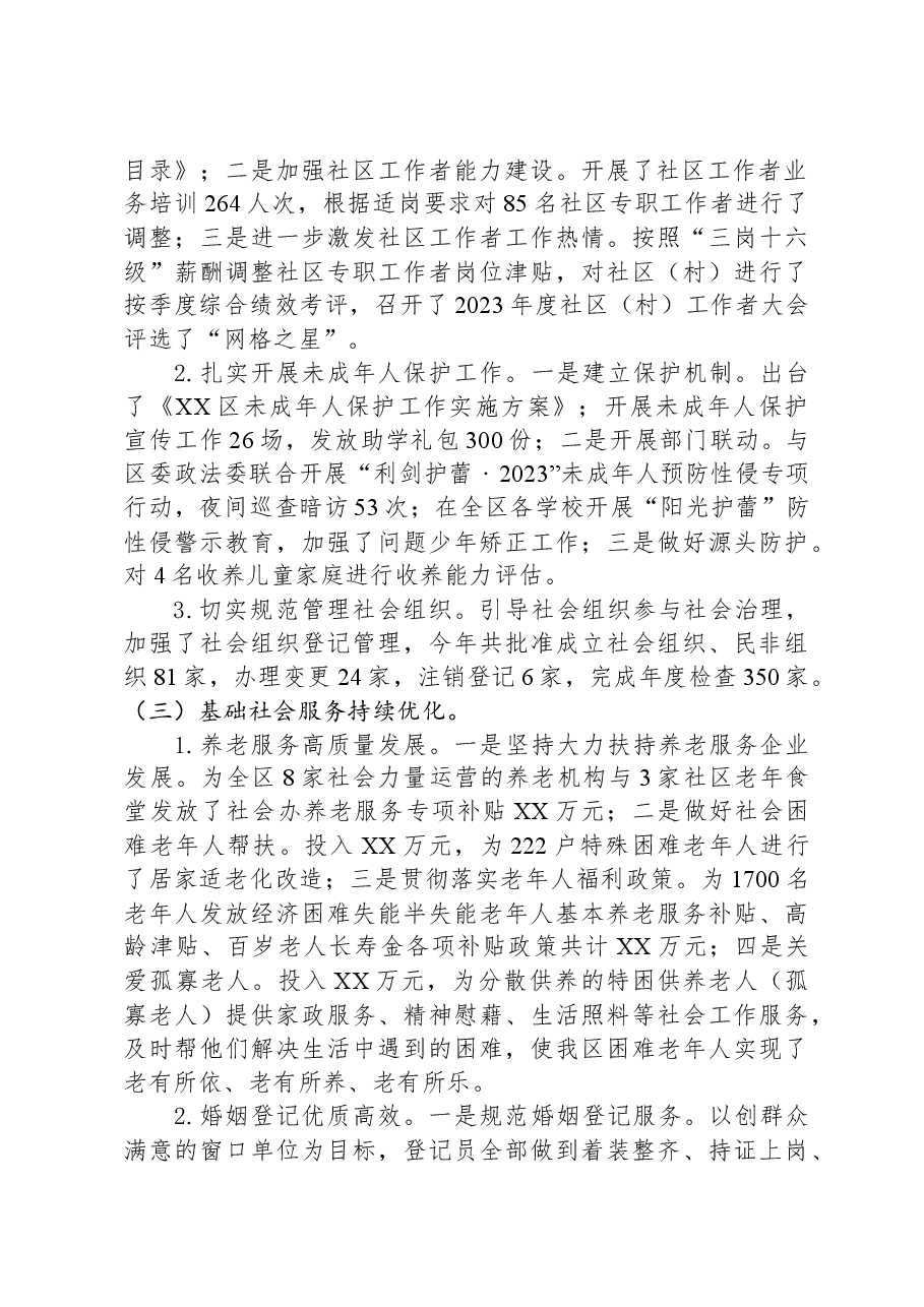 区民政局2023年工作总结 及2024年工作计划.docx,第2页预览