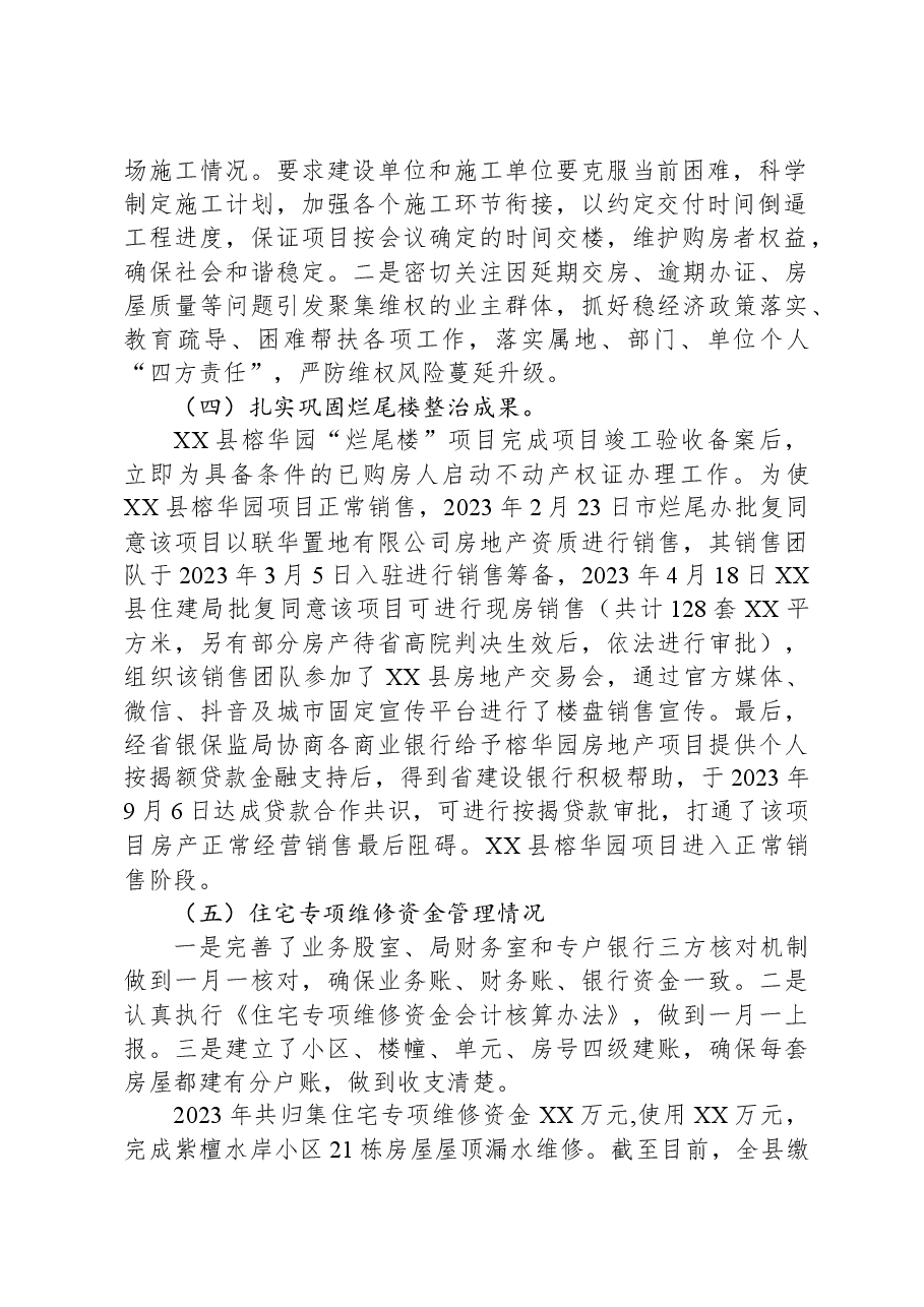 住房保障和房地产市场监管股2023年工作总结.docx,第2页预览
