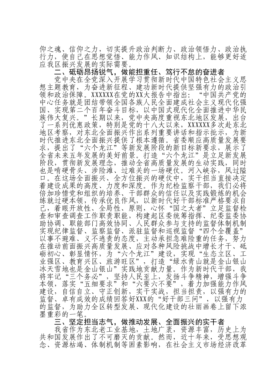 某区纪委书记主题教育“以新气象新作为推动发展”研讨发言材料.doc，第2页预览
