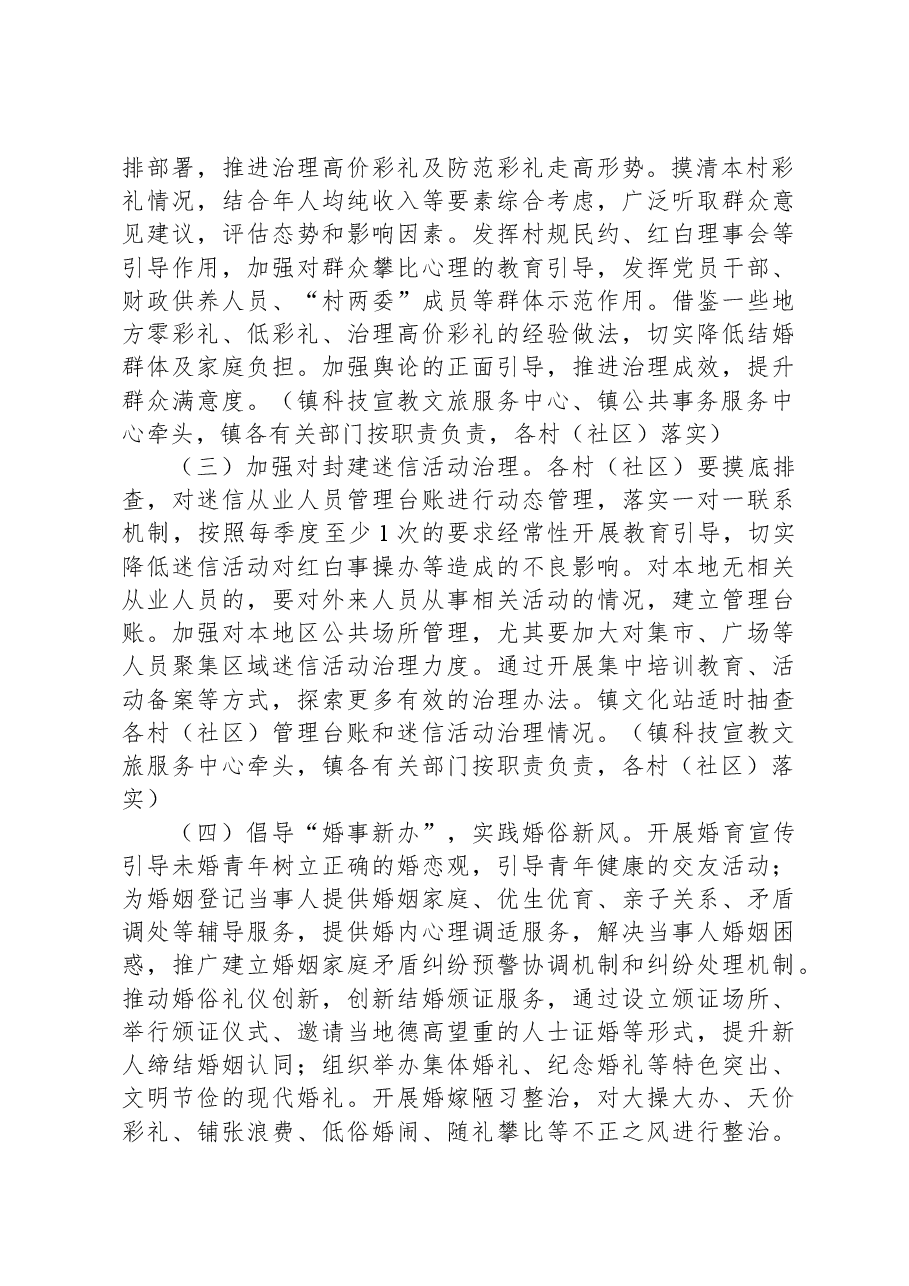 XX镇2023年深化“推进移风易俗树立文明乡风”专项行动实施方案.docx,第2页预览