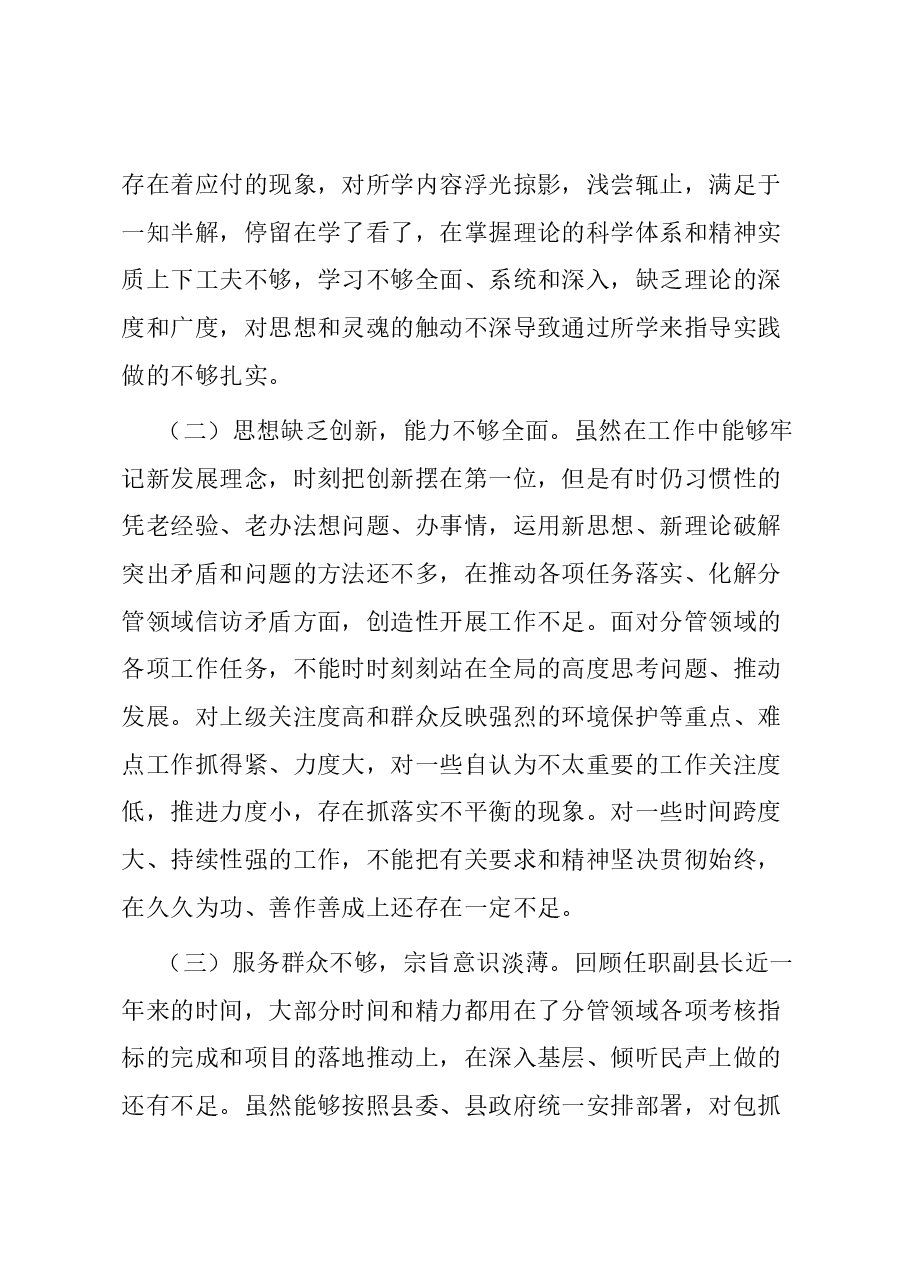 副县长参加党校干部进修班个人党性分析报告.docx，第2页预览