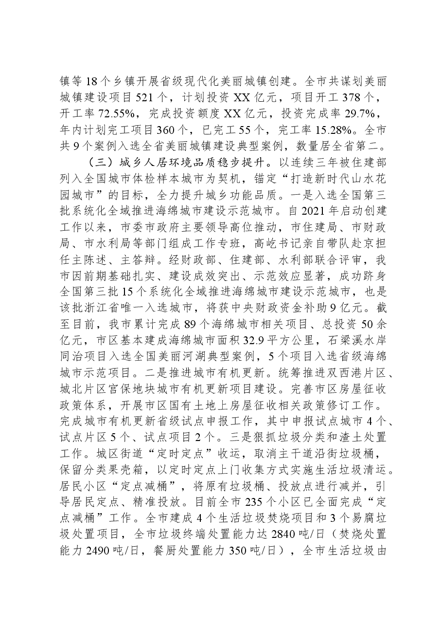 市住房和城乡建设局2023年上半年工作总结和下半年工作安排.docx,第3页预览
