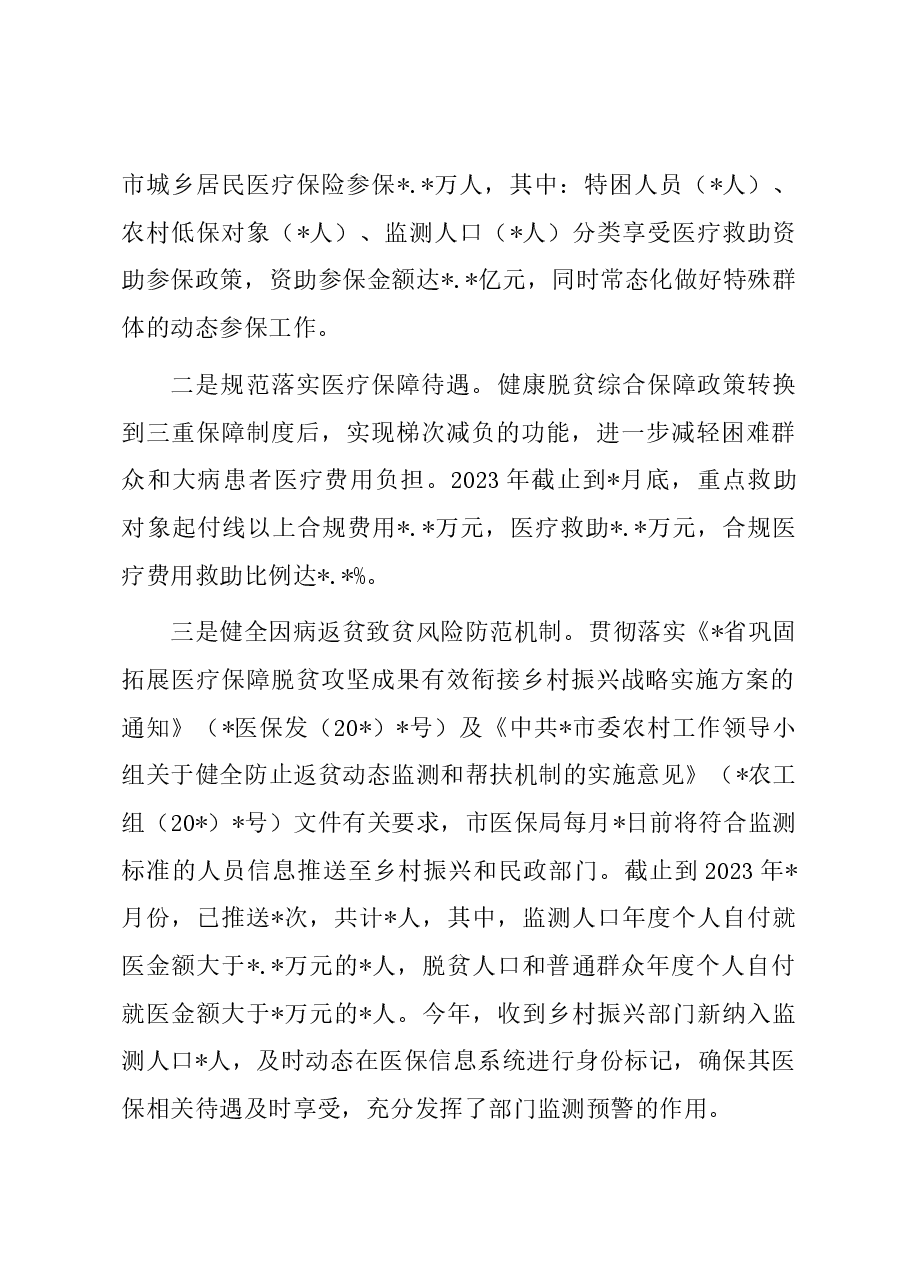 市医疗保障局2023年乡村振兴工作总结.docx,第3页预览