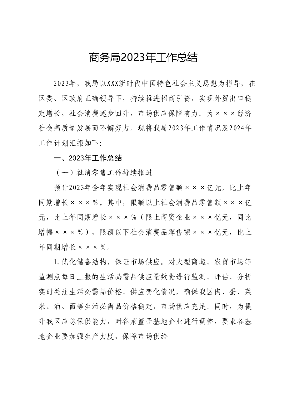 商务局2023年工作总结.docx,第1页预览