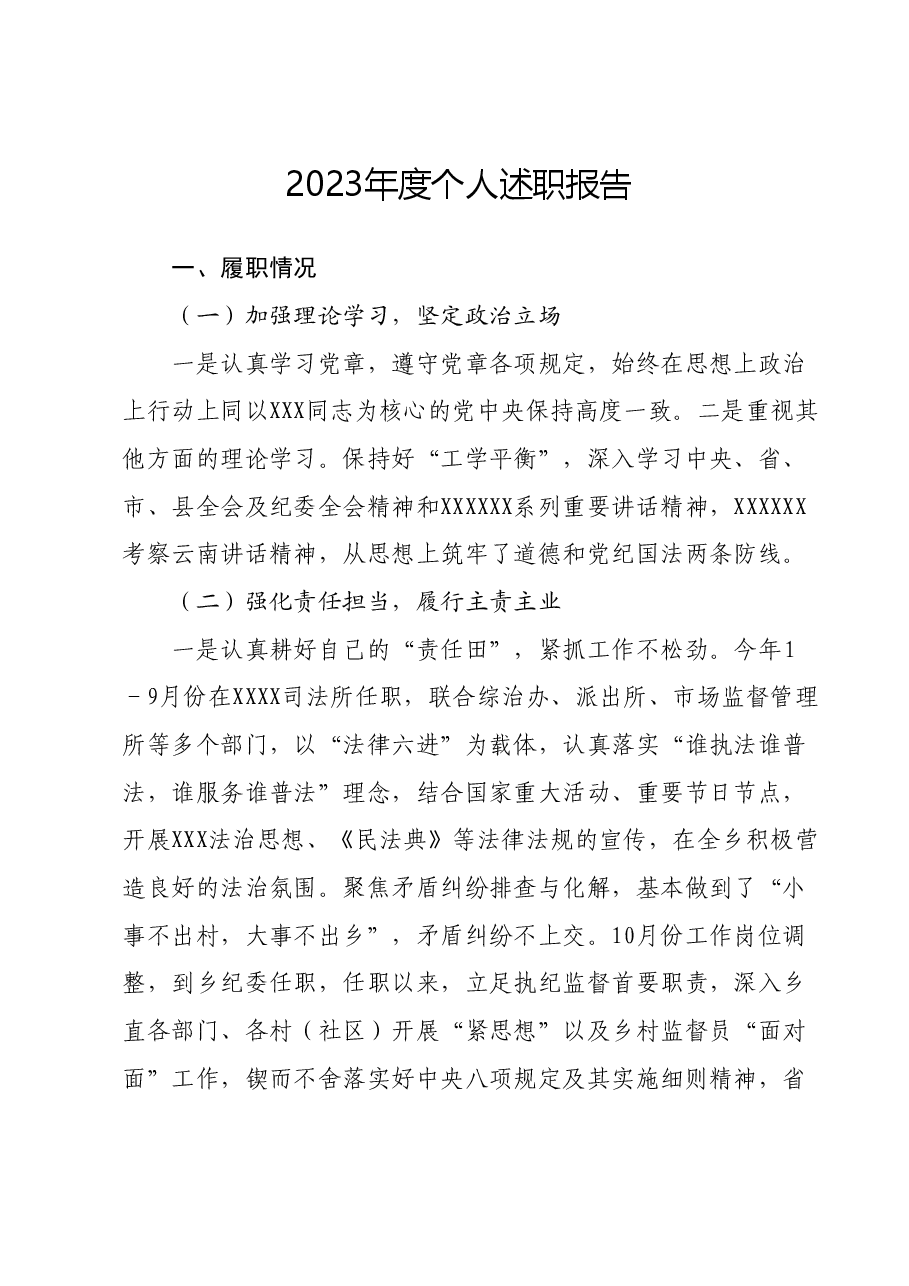 2023年度个人述职报告.docx,第1页预览