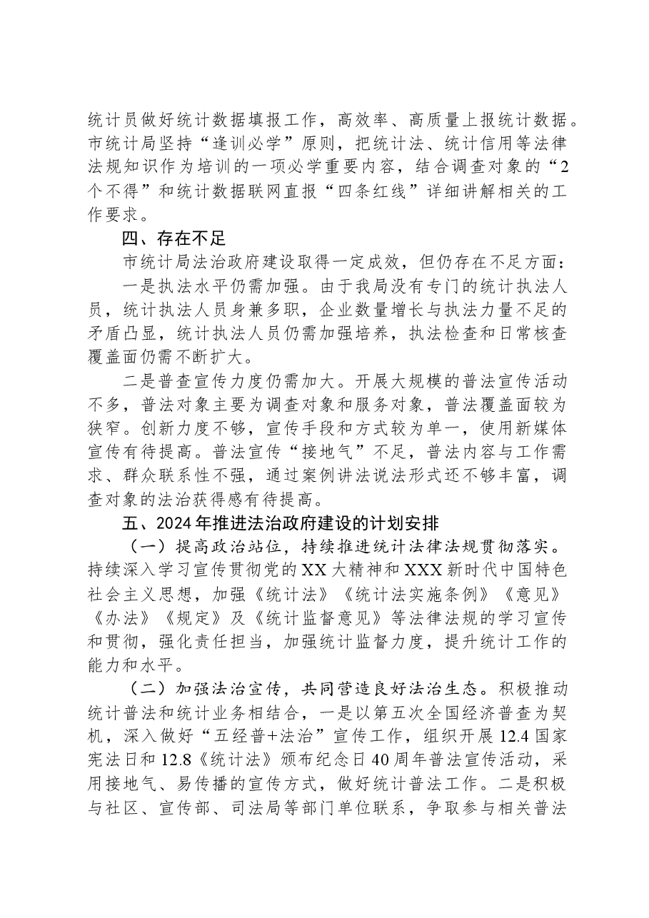 市统计局2023年法治政府建设年度报告.docx,第4页预览