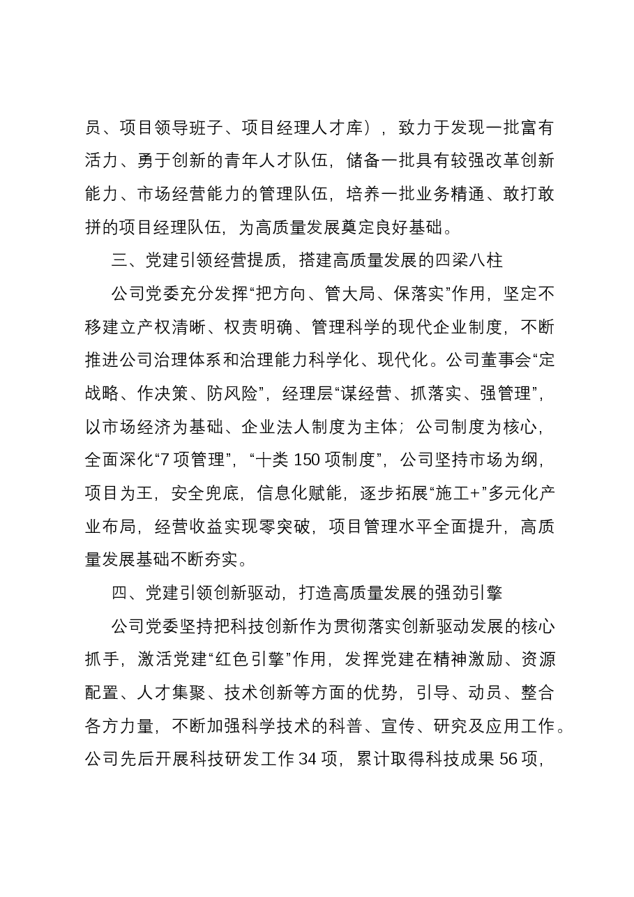 在国资国企高质量发展推动会暨党建工作推动会上的汇报发言.docx,第3页预览