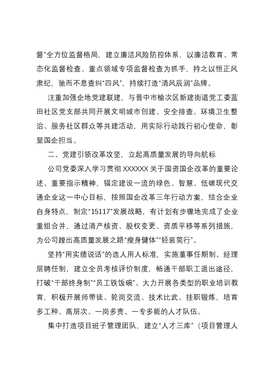 在国资国企高质量发展推动会暨党建工作推动会上的汇报发言.docx,第2页预览