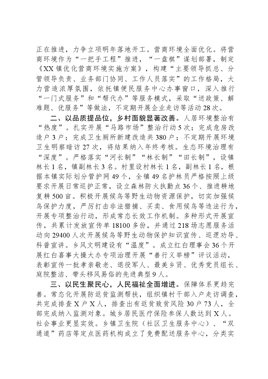 镇2023年工作总结和2024年工作谋划.docx,第2页预览