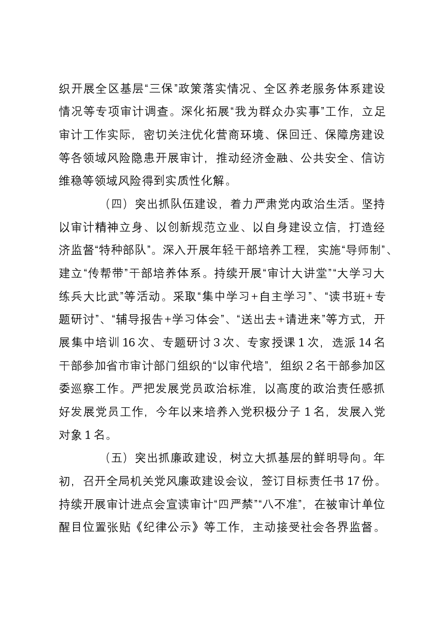 区县审计局党组书记2023年抓党建工作述职报告.docx，第3页预览