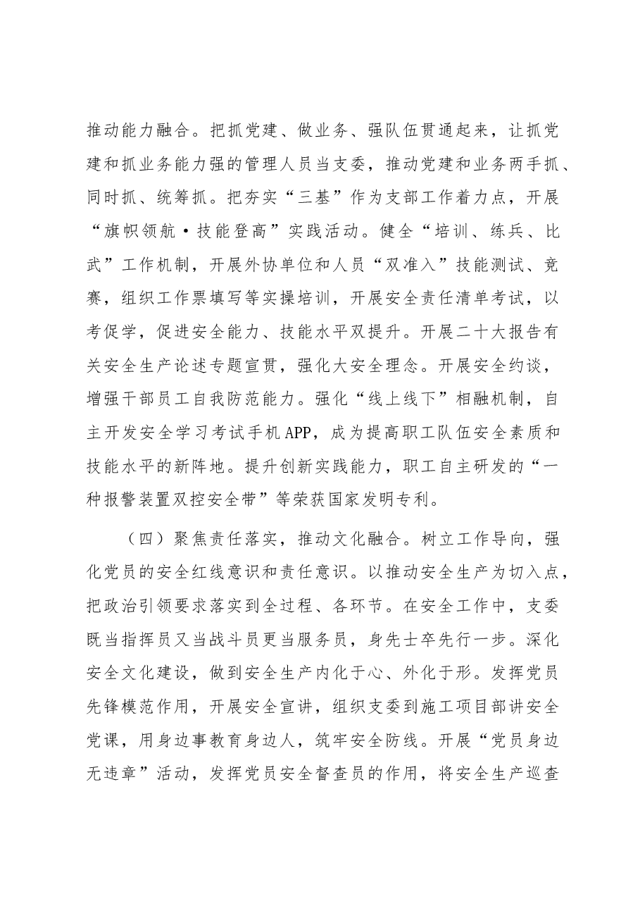 公司党委书记在集团“党建+安全”互促座谈会上的发言.docx,第3页预览