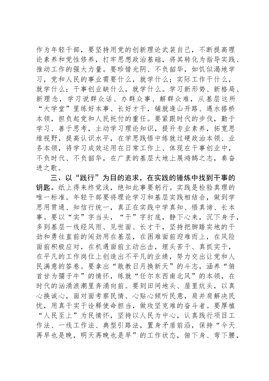 主题教育研讨交流发言:砥砺青春强本领,扎根基层显担当.docx,第2页预览
