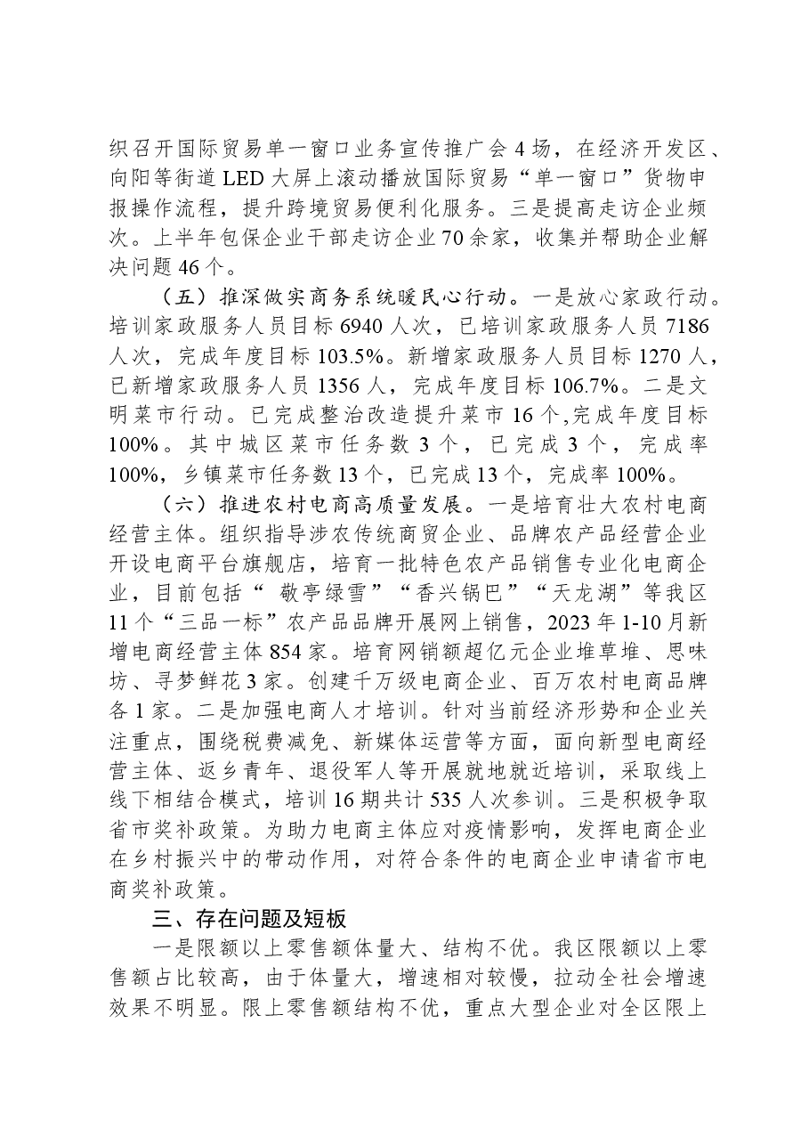 区商务局2023年度工作总结.docx,第3页预览