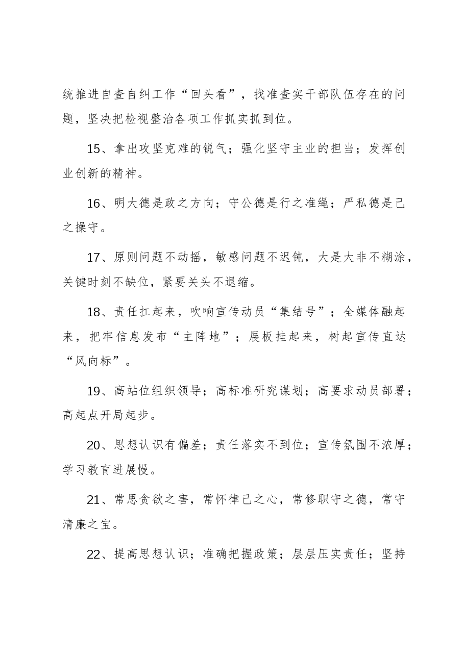 纪检监察干部队伍教育整顿总结用经典句子70条.docx,第3页预览