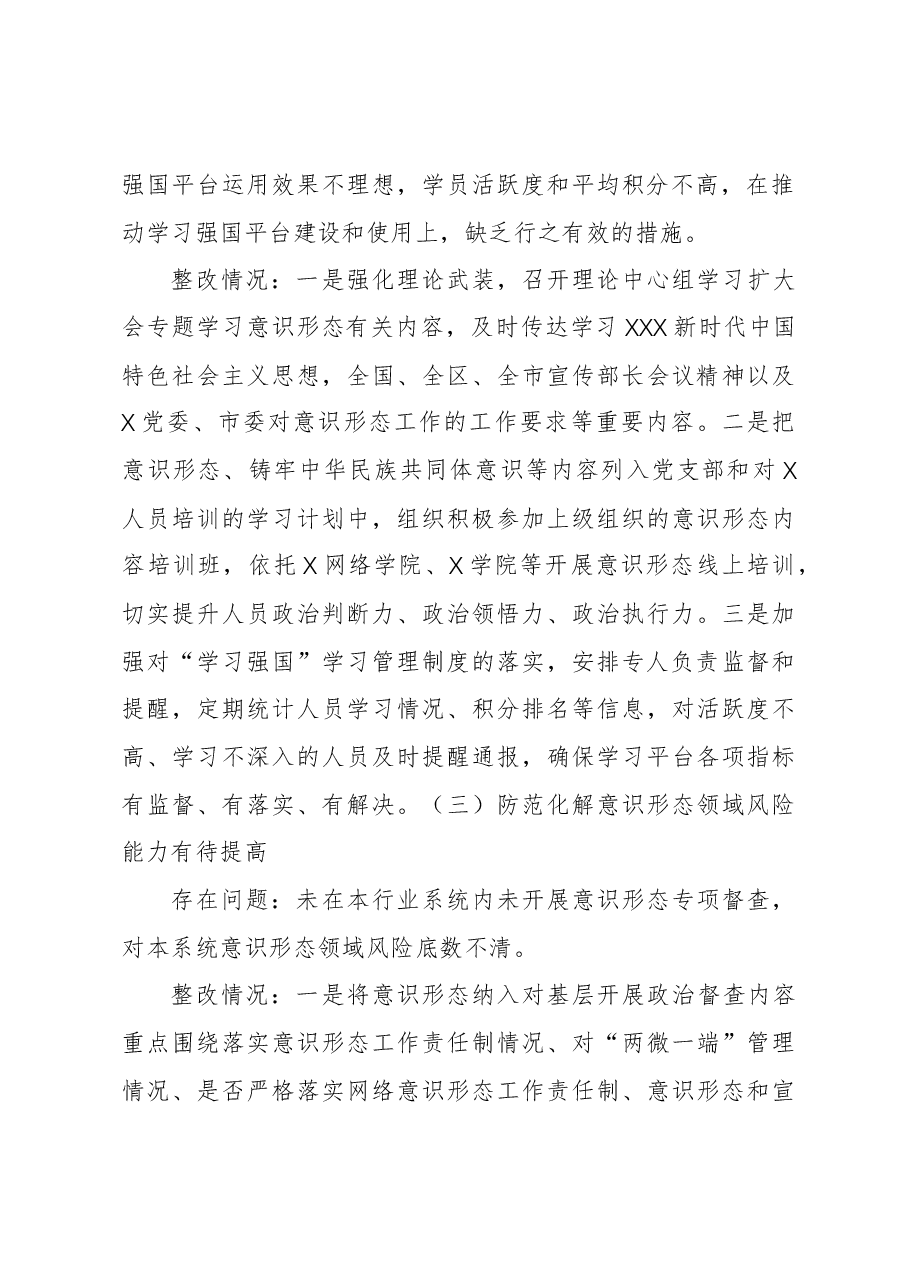 意识形态工作责任制落实情况督查整改报告.docx,第3页预览