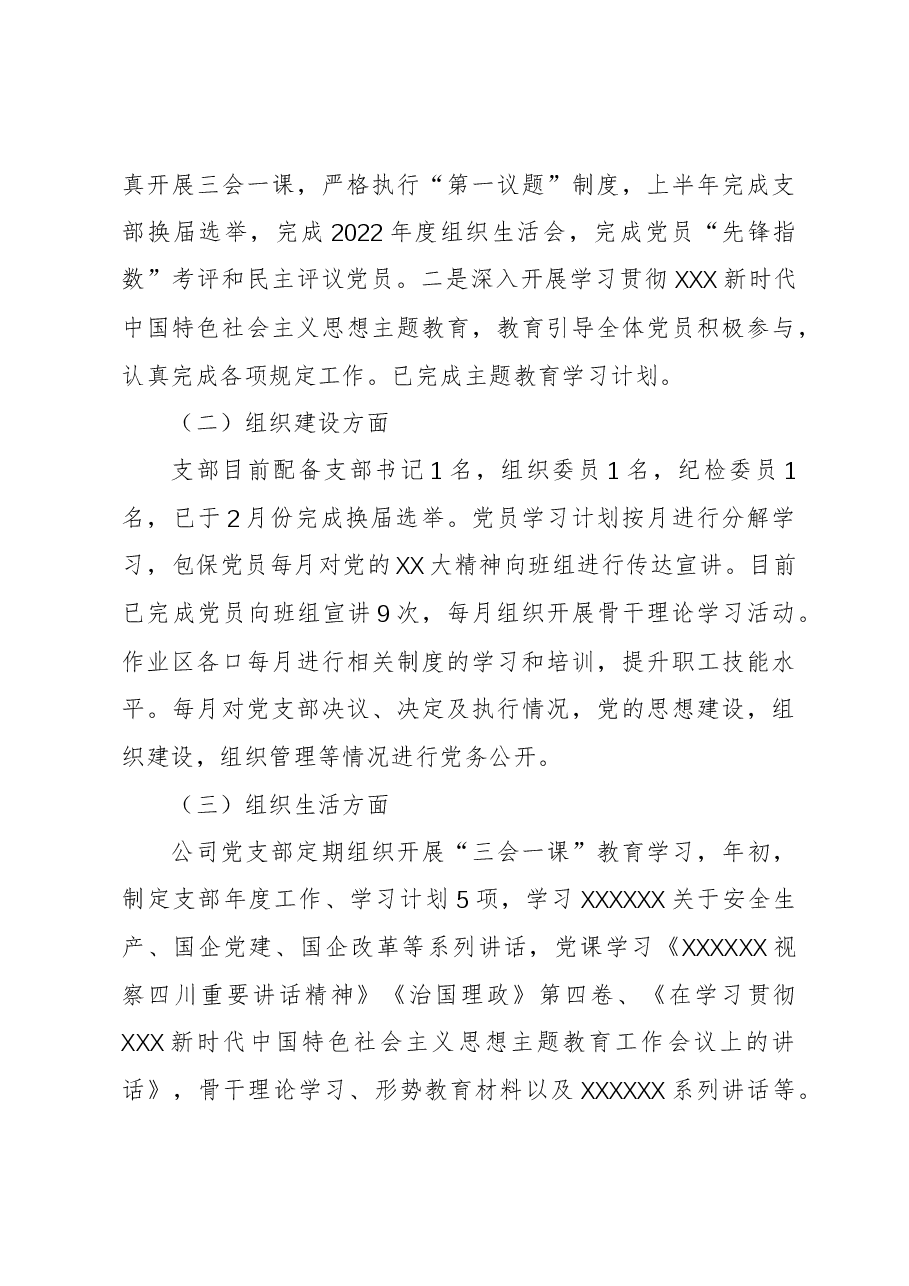 国企党支部2023年度“堡垒指数”考评暨党支部标准化建设工作验收考评自查报告.docx,第4页预览
