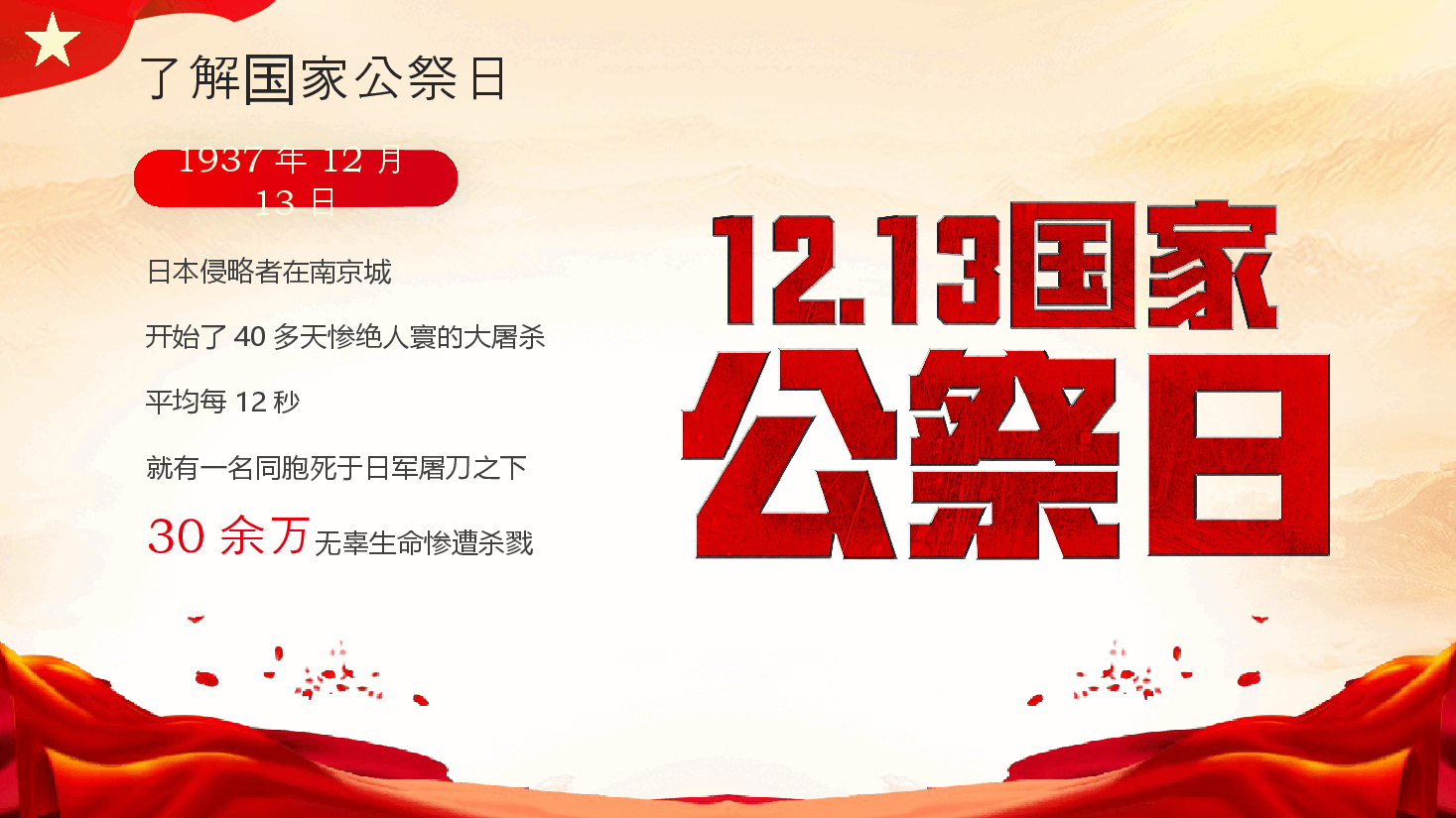 红色党政风国家公祭日主题教育活动PPT.pptx，第4页预览
