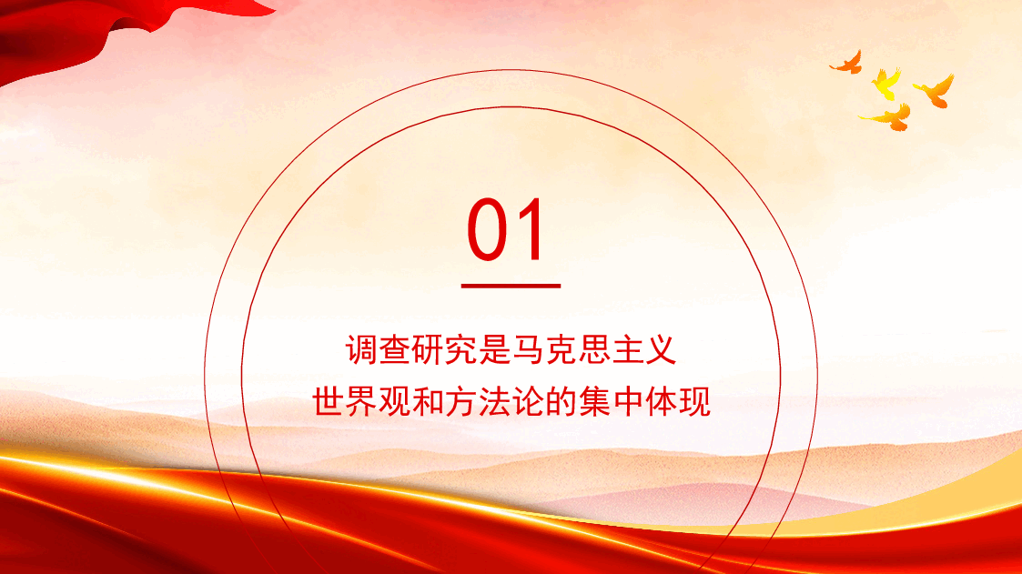主题教育主题模板:注重调查研究是我们党的宝贵经验(ppt).pptx,第3页预览