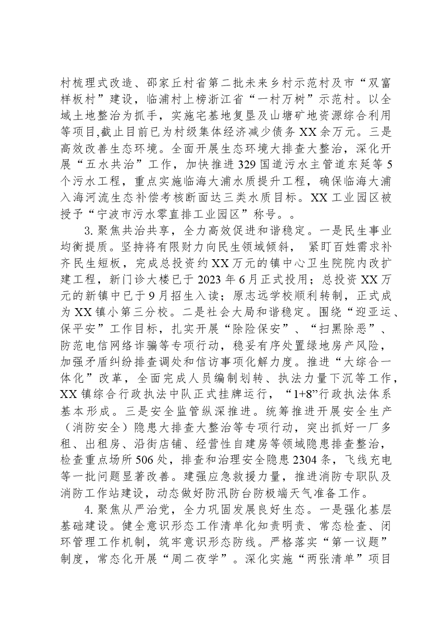 镇2023年度工作总结和2024年工作思路.docx,第2页预览