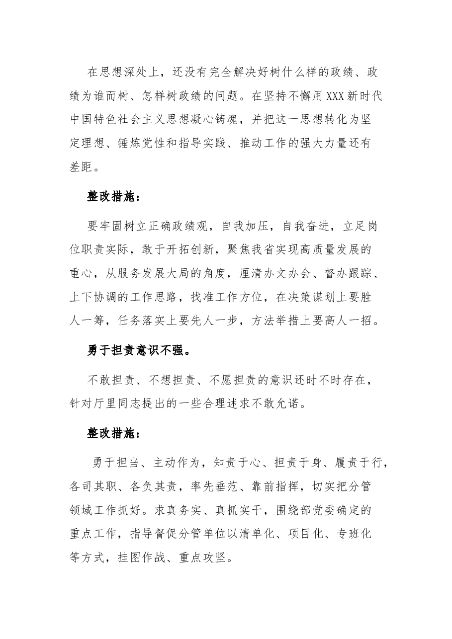 主题教育“担当作为”方面问题清单及整改措施.docx,第3页预览