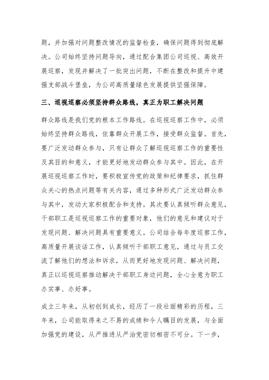 (2篇)集团公司巡视巡察工作心得体会.docx,第3页预览