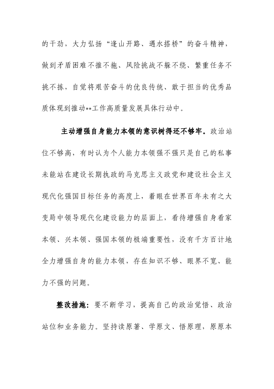 第二批主题教育“能力本领”“担当作为”方面问题清单及整改措施.docx,第3页预览