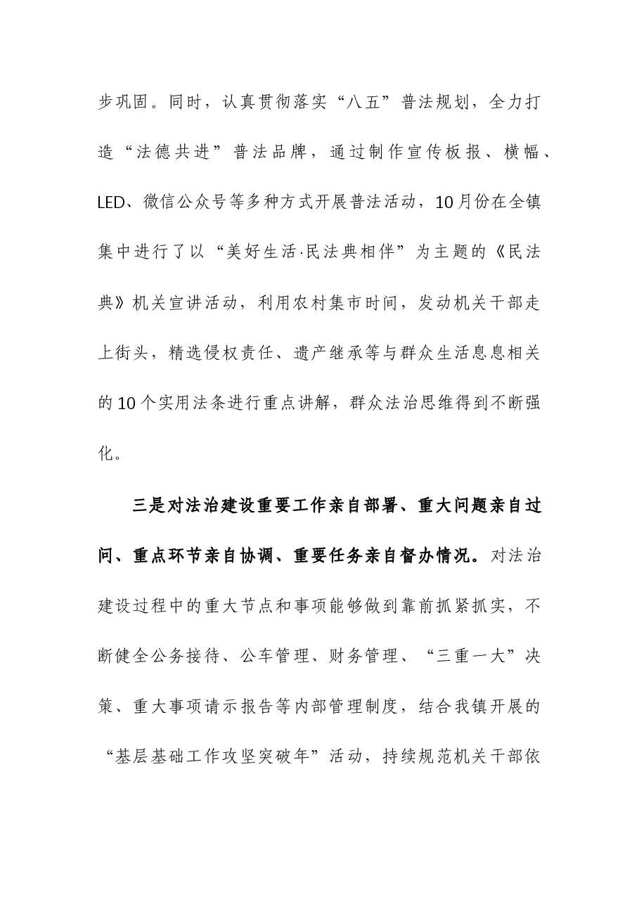 2023年党委书记履行推进法治建设职责情况(述法)报告.docx,第3页预览