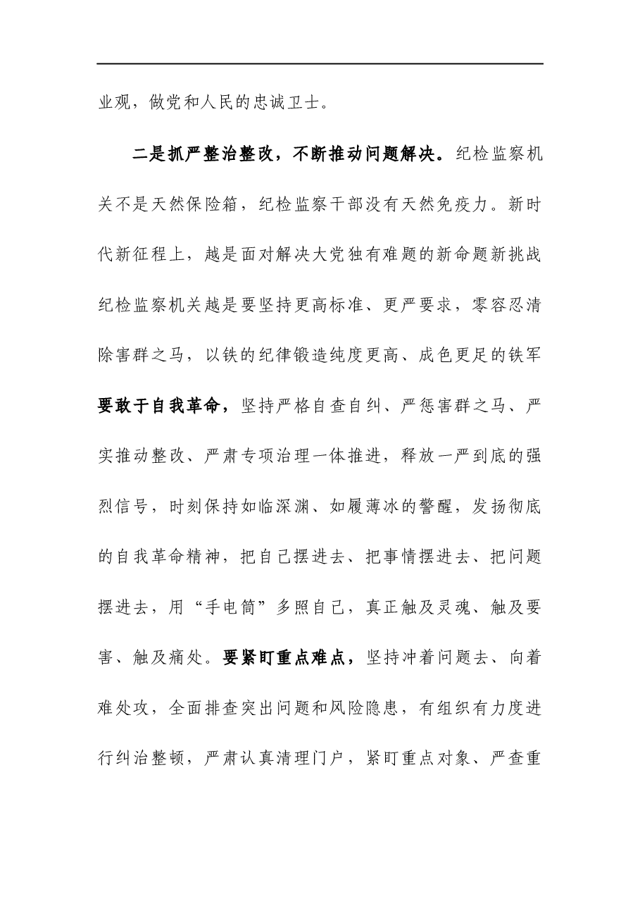 纪委监委主任纪检监察干部教育整顿研讨发言.docx,第3页预览
