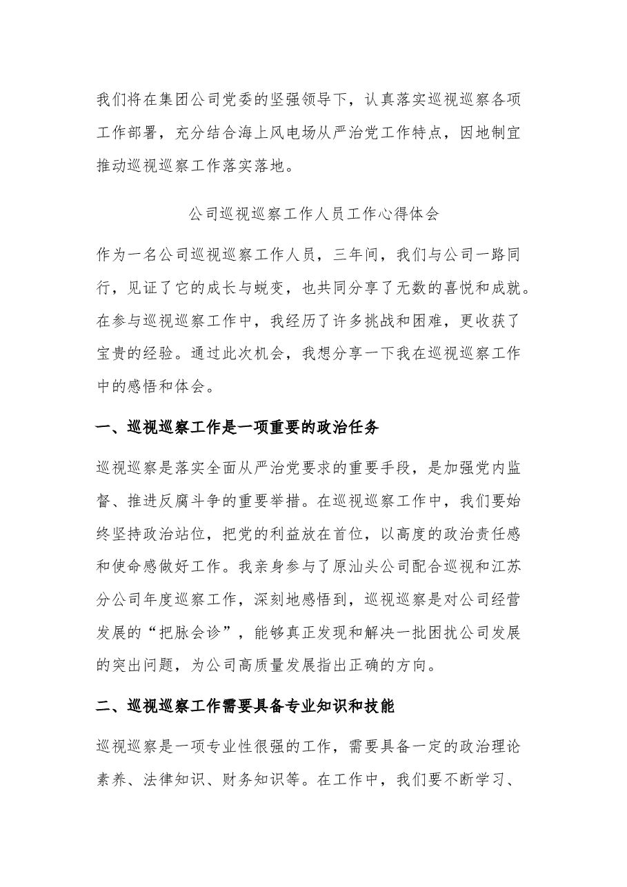 (2篇)集团公司巡视巡察工作心得体会.docx,第4页预览