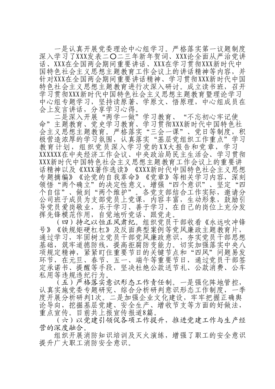 公司党委2023年工作总结报告.doc,第2页预览