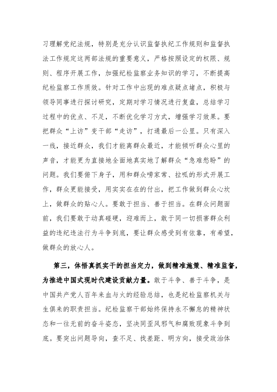 2023纪检监察干部主题教育交流研讨发言提纲.docx，第3页预览