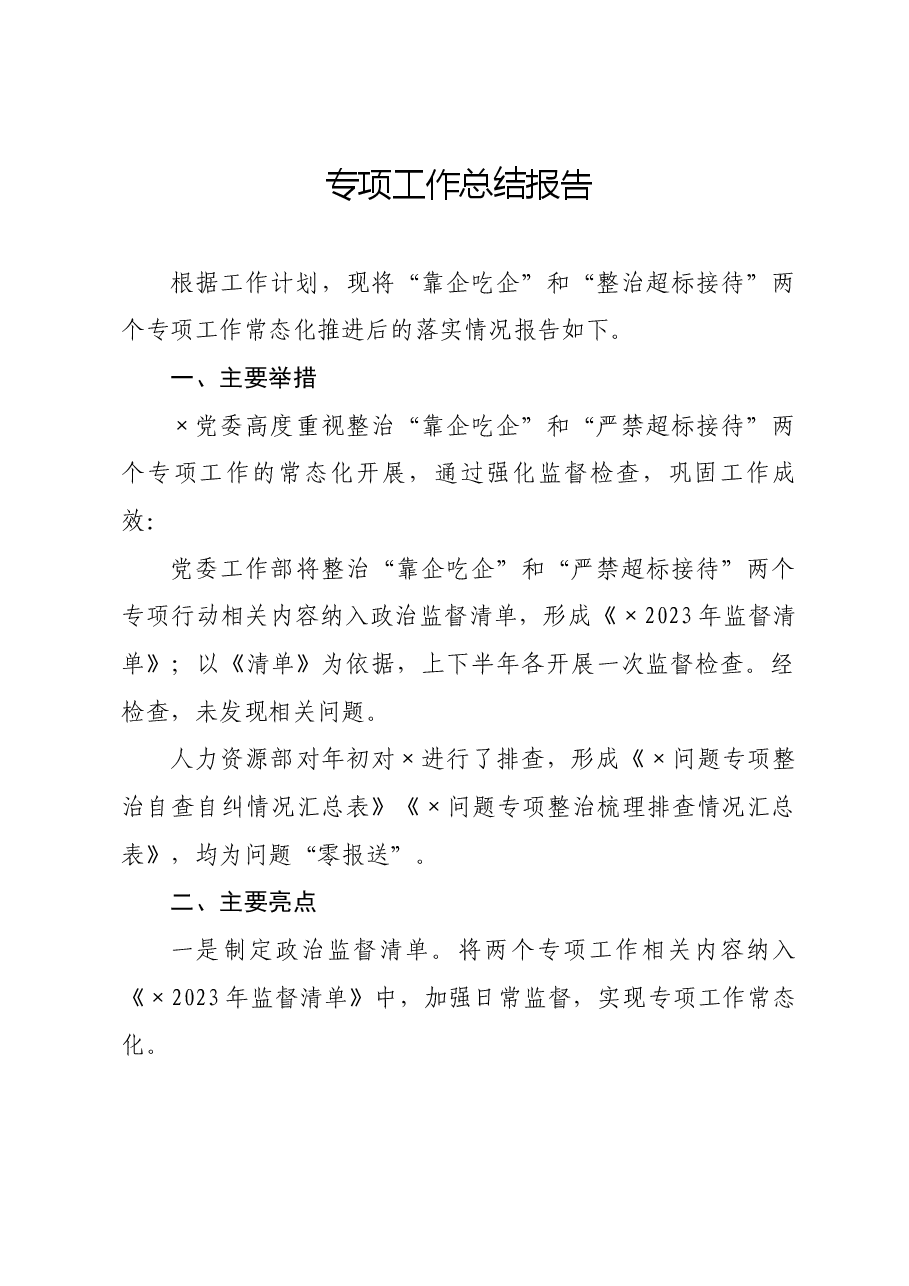 专项工作总结报告.docx,第1页预览