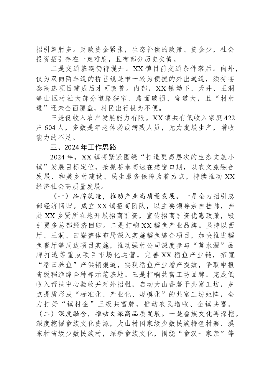 XX镇2023年度工作总结.docx,第4页预览