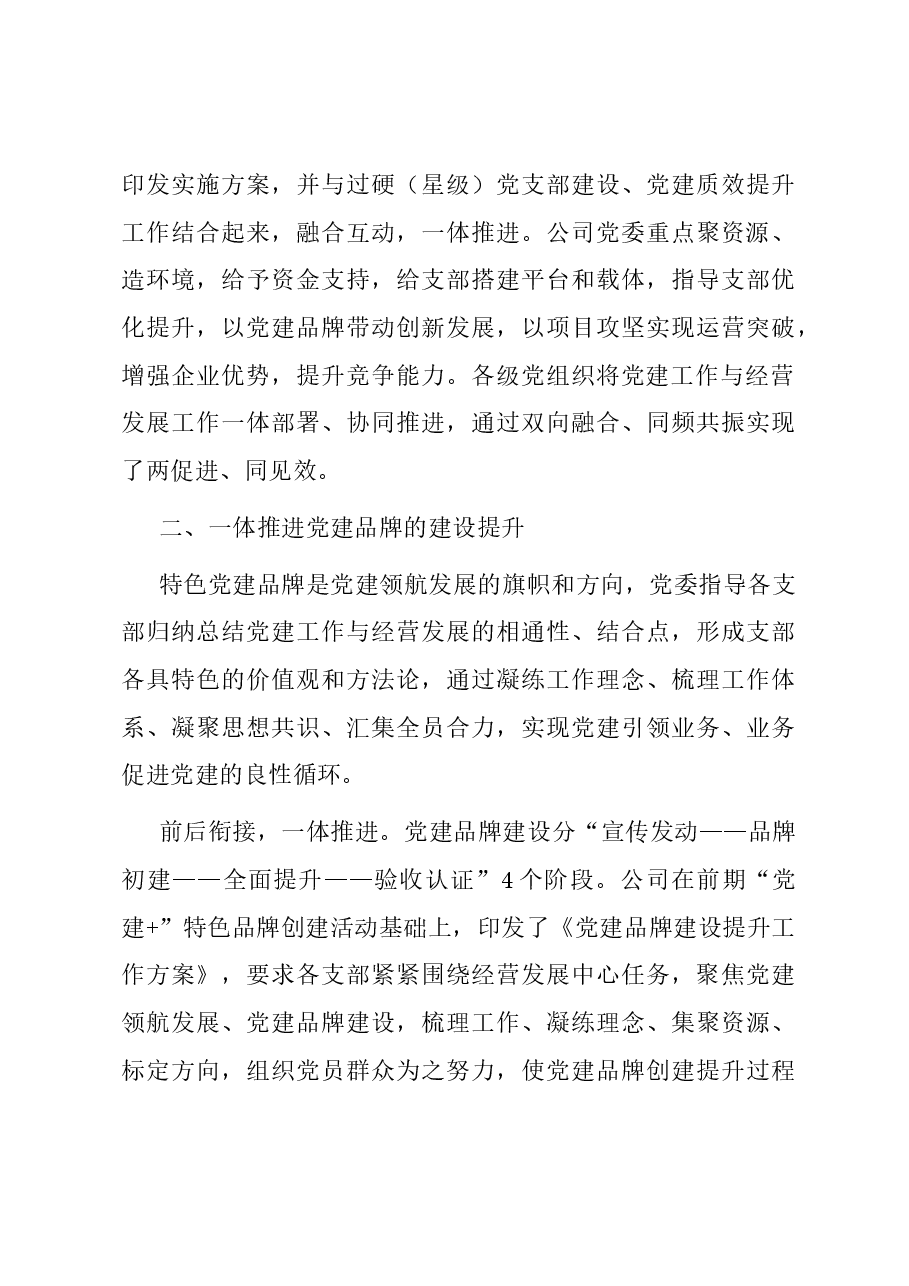 经验交流:党建领航发展, 红色赋能攻坚, 在同频共振中打造党建特色品牌.docx,第3页预览