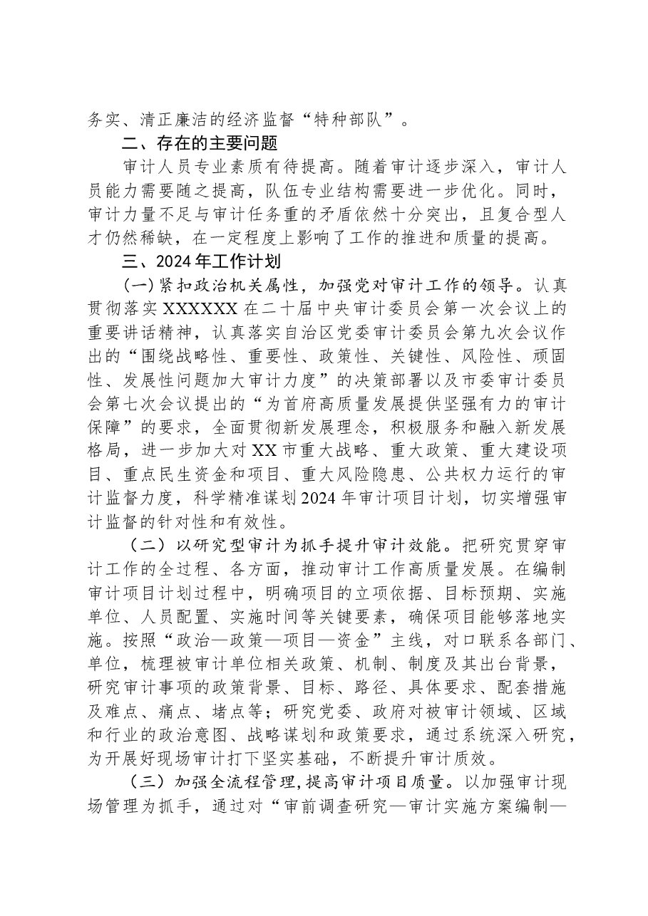 市审计局2023年工作总结和2024年工作计划.docx,第4页预览
