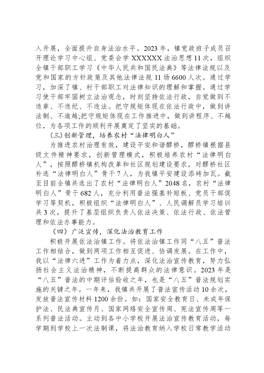 2023年法治工作总结的报告.docx,第2页预览