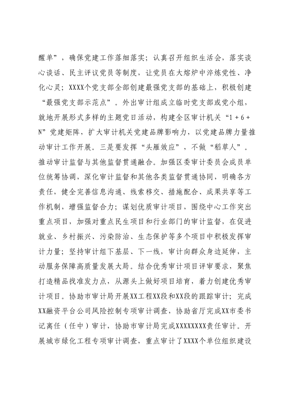 XX区审计局2023年工作总结及2024年工作计划.docx,第4页预览