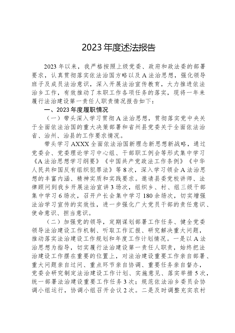 2023年度述法报告.docx，第1页预览