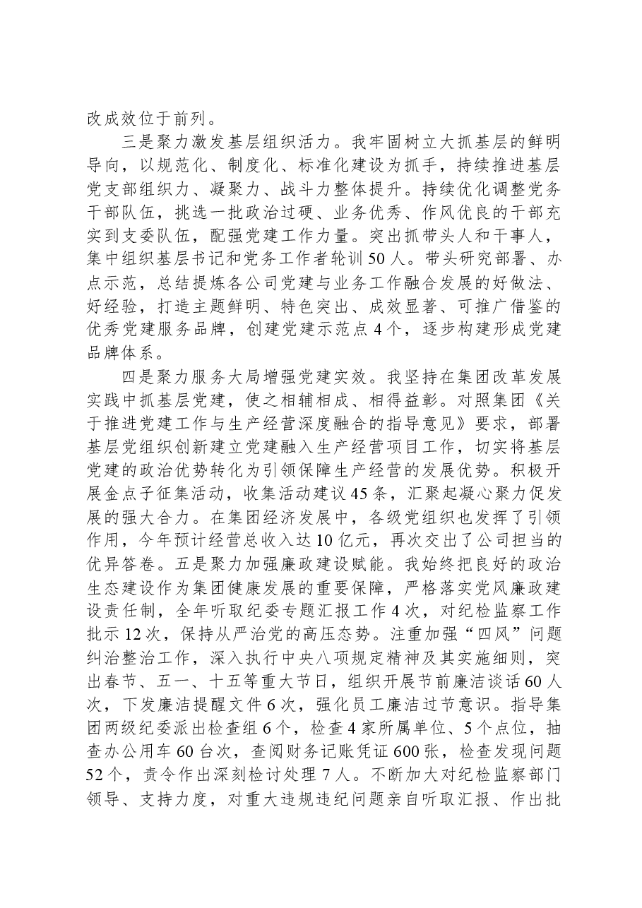 公司党委书记2023年抓基层党建工作履职情况述职报告.docx,第2页预览