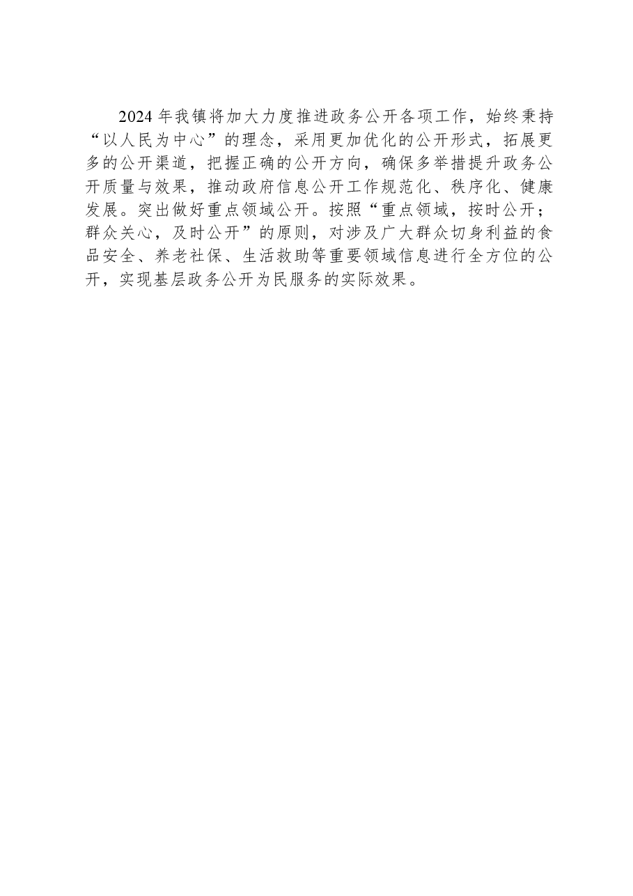 镇2023年政务公开总结和下步工作打算.docx,第2页预览