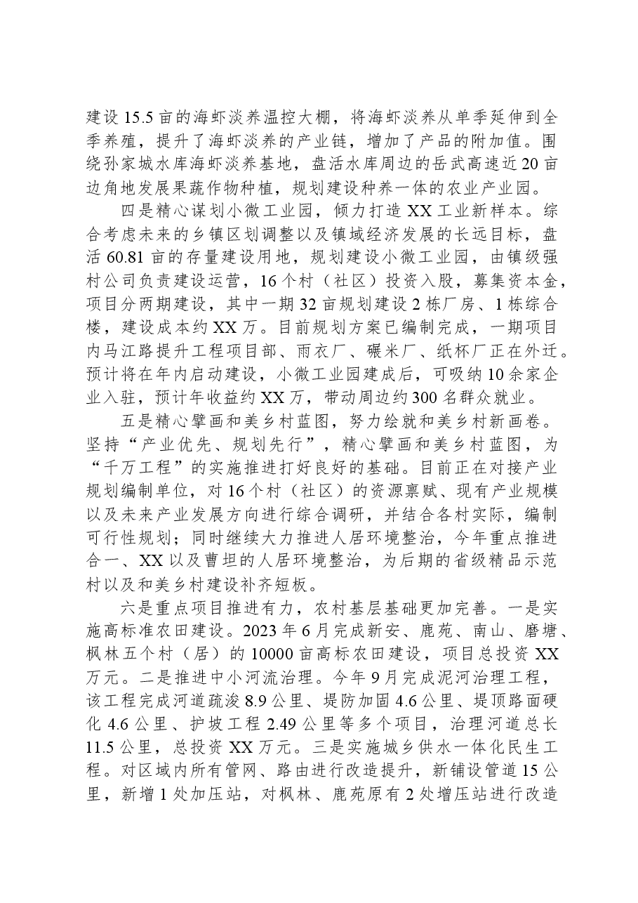 镇2023年工作总结及2024年工作计划1220.docx,第2页预览