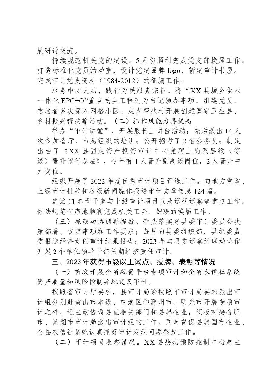 县审计局2023年工作总结和2024工作计划.docx,第3页预览
